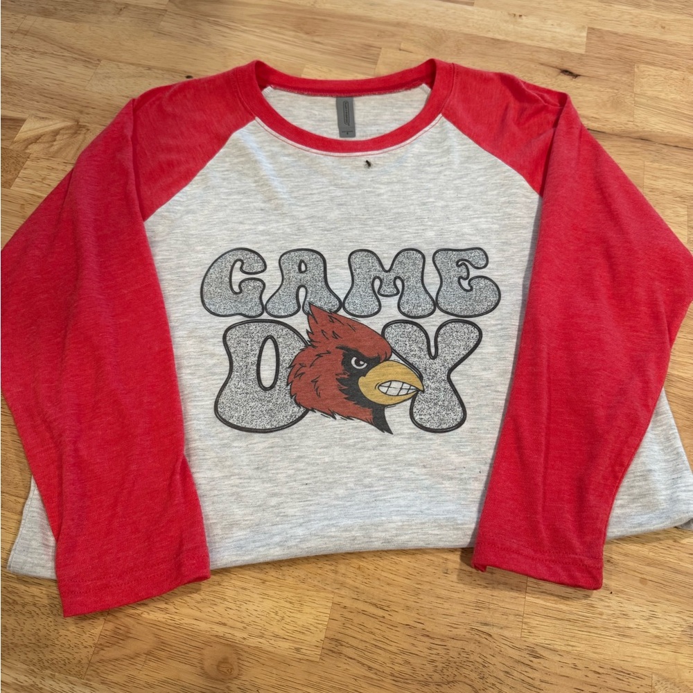 Red and Gray Long Sleeve Game Day Tee